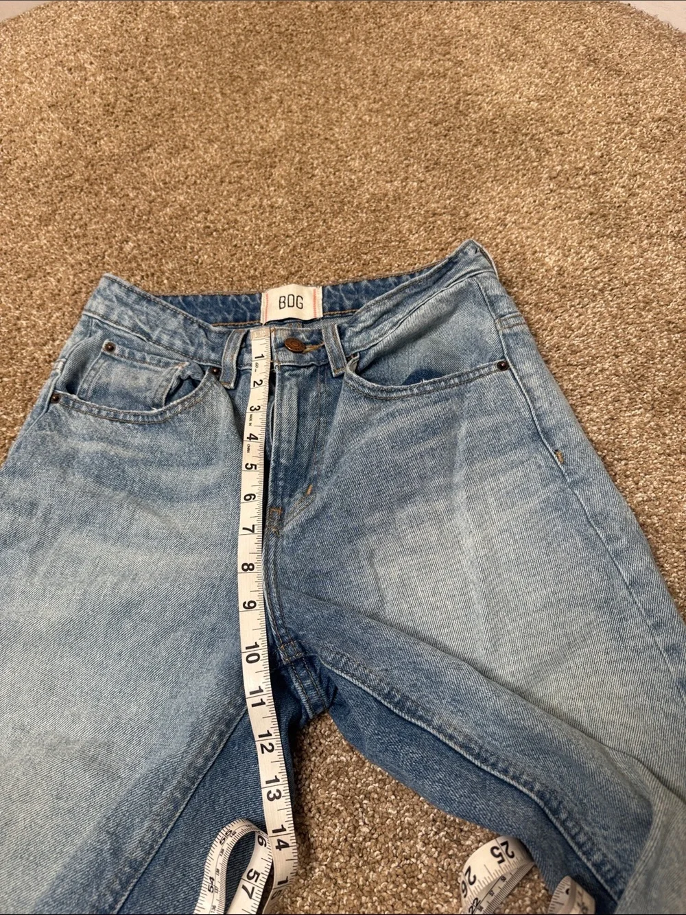 BDG Light Blue Women's Wide Leg Jeans Tapered Baggy SZ 25